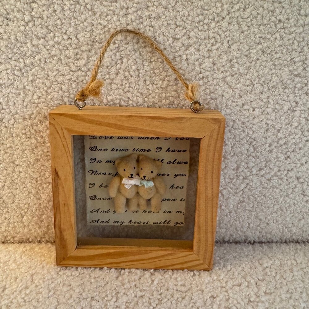 Decorative Teddy Bears in a Frame
